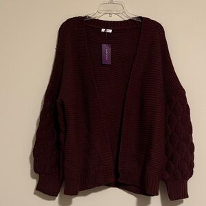 Lux Cozy Plum Cardigan for Women
